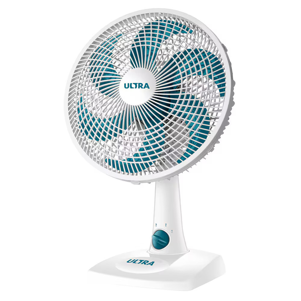 Ventilador de Mesa Mondial Ultra V-30-6P 30cm com 6 Pás e 3 Velocidades - Branco/Azul | Casas Bahia (BR)