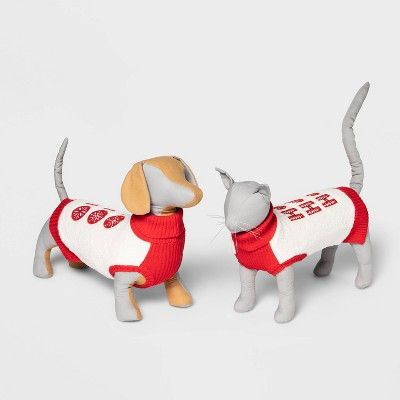 Ho Ho Ho Dog and Cat Sweater - Red/Cream - Wondershop™ | Target