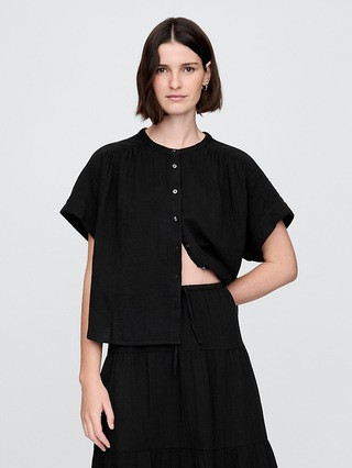 Cotton Gauze Dolman Shirt | Gap (US)