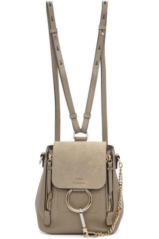 Grey Mini Faye Backpack | SSENSE 