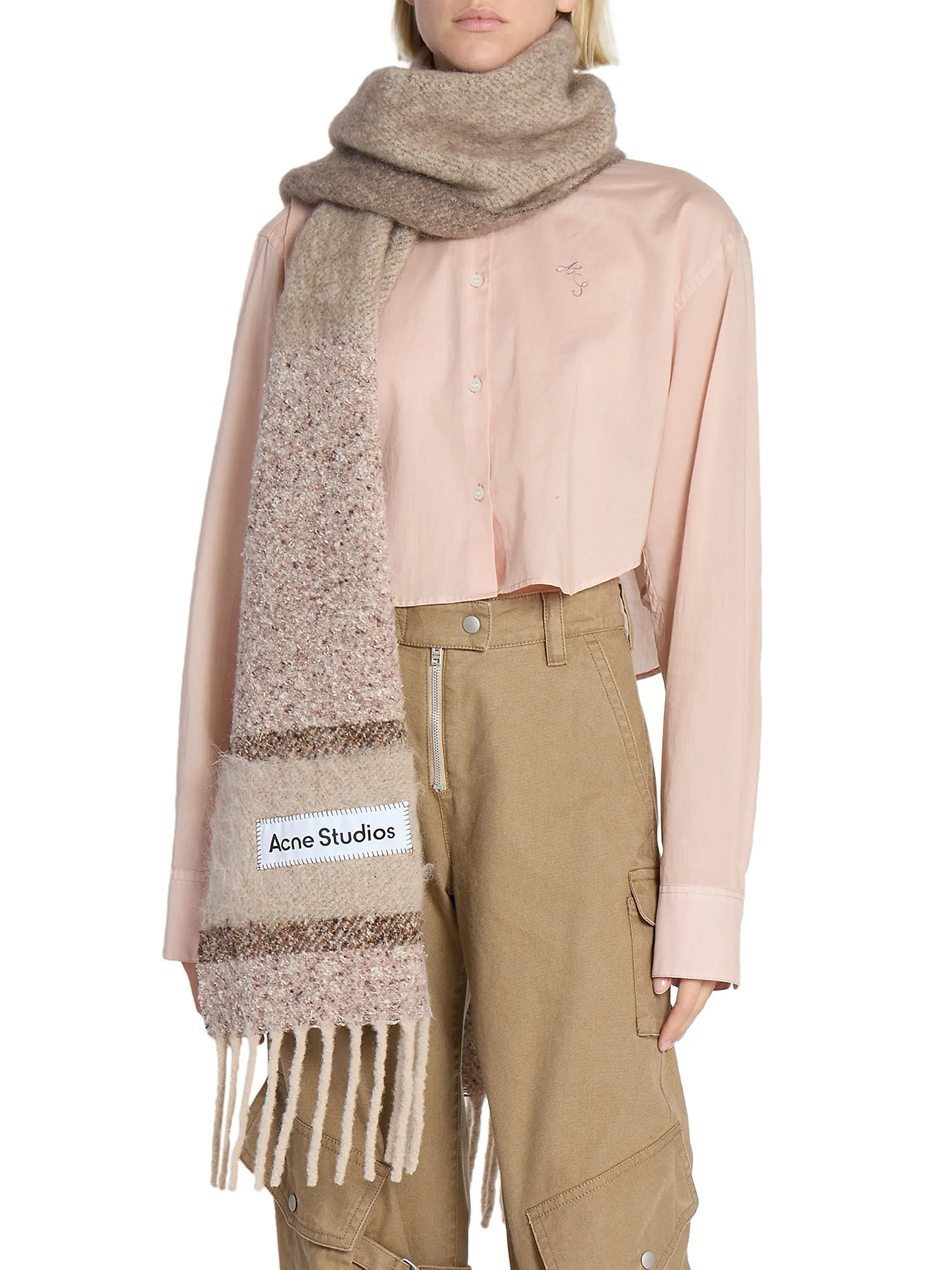 Colorblocked Alpaca-Blend Scarf | Saks Fifth Avenue