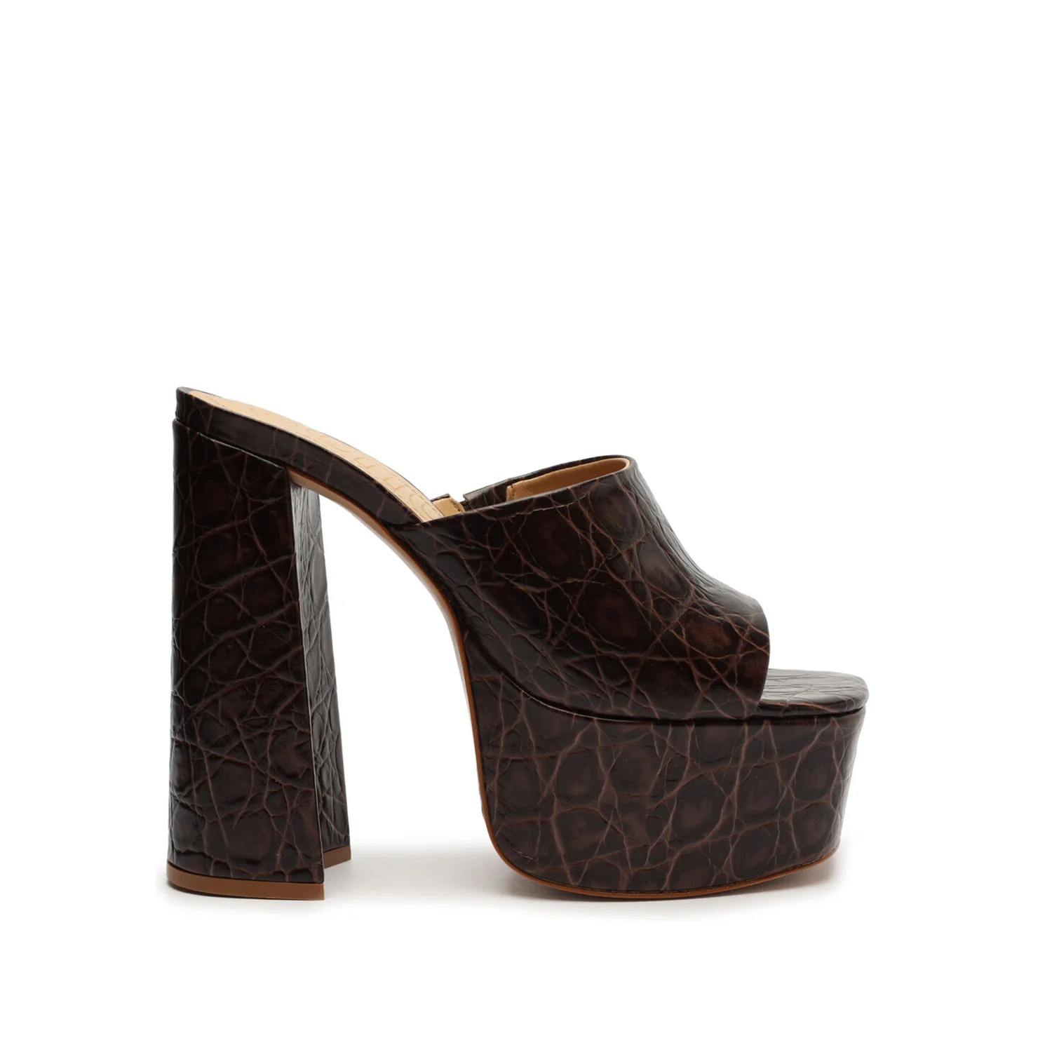 Darah Crocodile-Embossed Leather Sandal | Schutz Shoes (US)