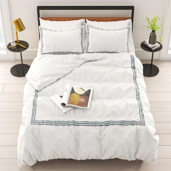 Chalsbury Standard Cotton 300 TC 3 Piece Duvet Cover Set | Wayfair North America