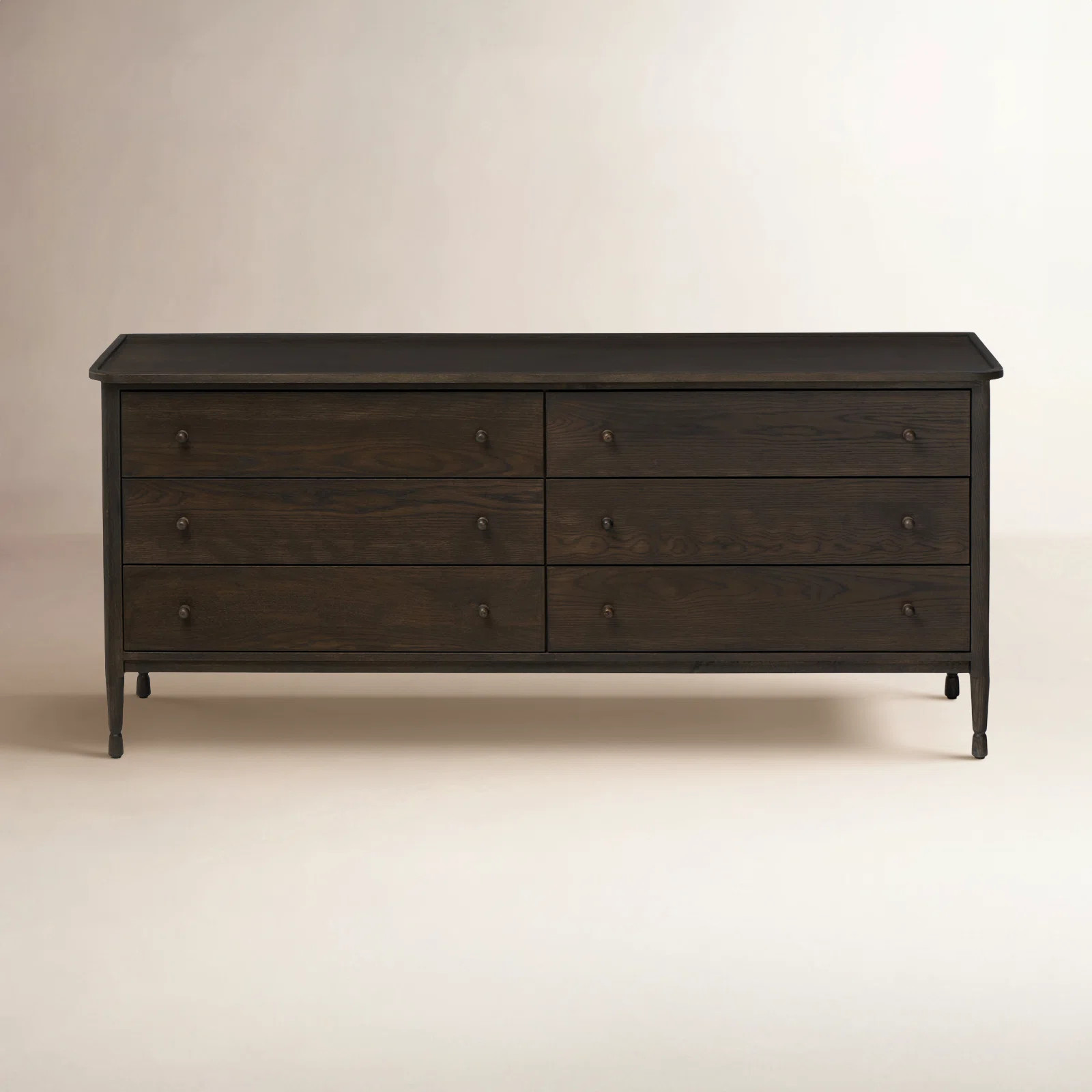 Franny 6 Drawer Dresser-Saddle Brown Veneer | Birch Lane