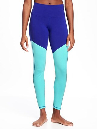 Go-Dry Cool High-Rise Color-Block Leggings for Women | Old Navy US