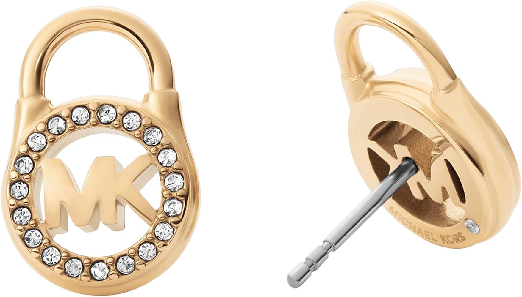 Michael Kors Women's Stainless Steel Stud Earrings With Crystal Accents | Amazon (US)
