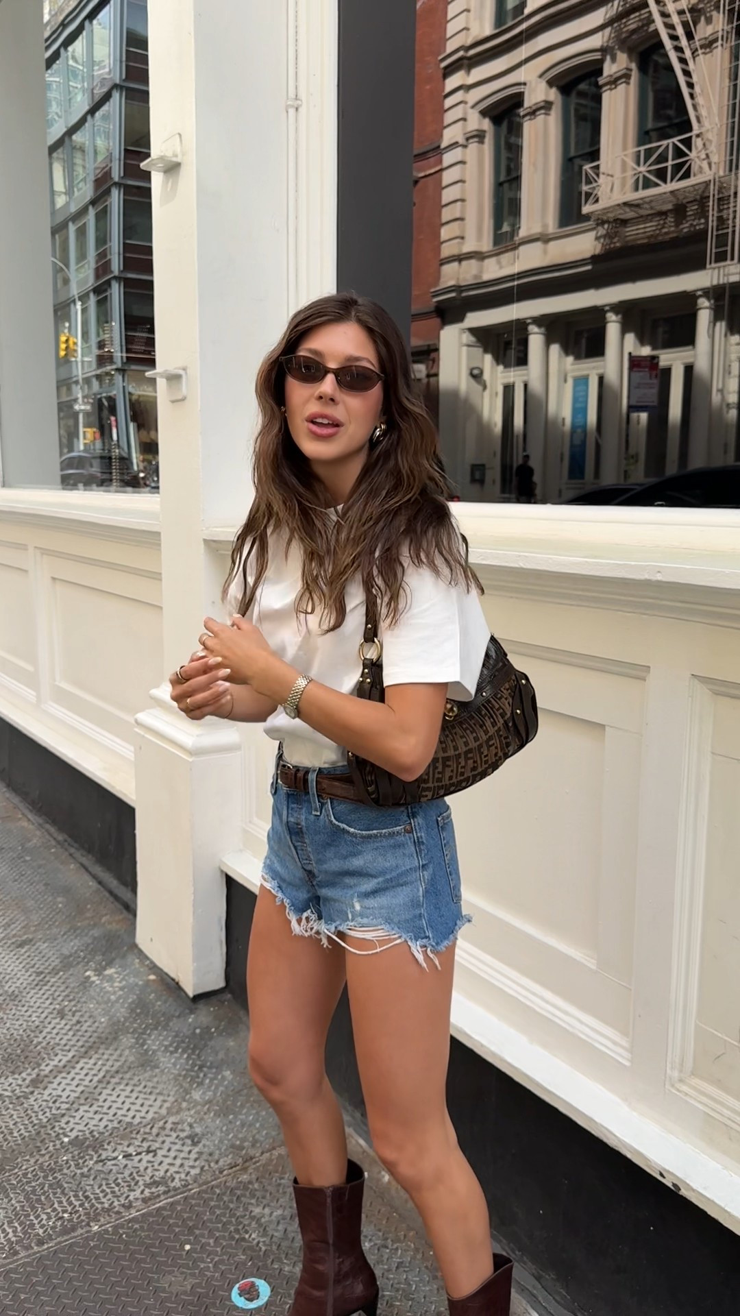 Denim mini shorts, pointed toe brown croc boots, perfect basic white tee! 

#LTKSeasonal #LTKShoeCrush #LTKStyleTip