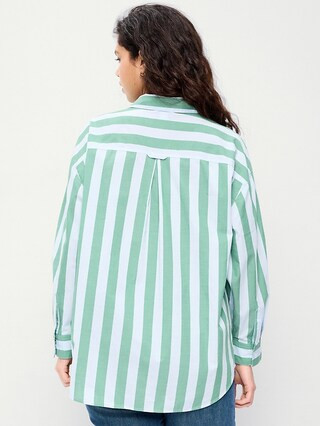 Oversized Button-Down Boyfriend Shirt | Old Navy (US)