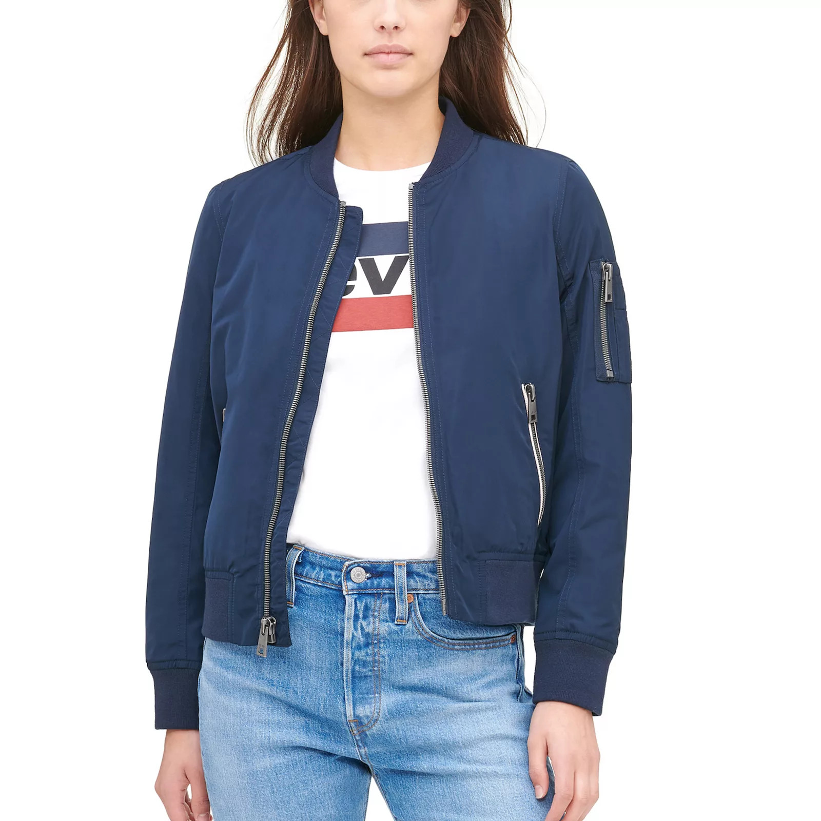 Women's Levi's Newport Classic Bomber Jacket, Size: XS, Blue | Kohl's