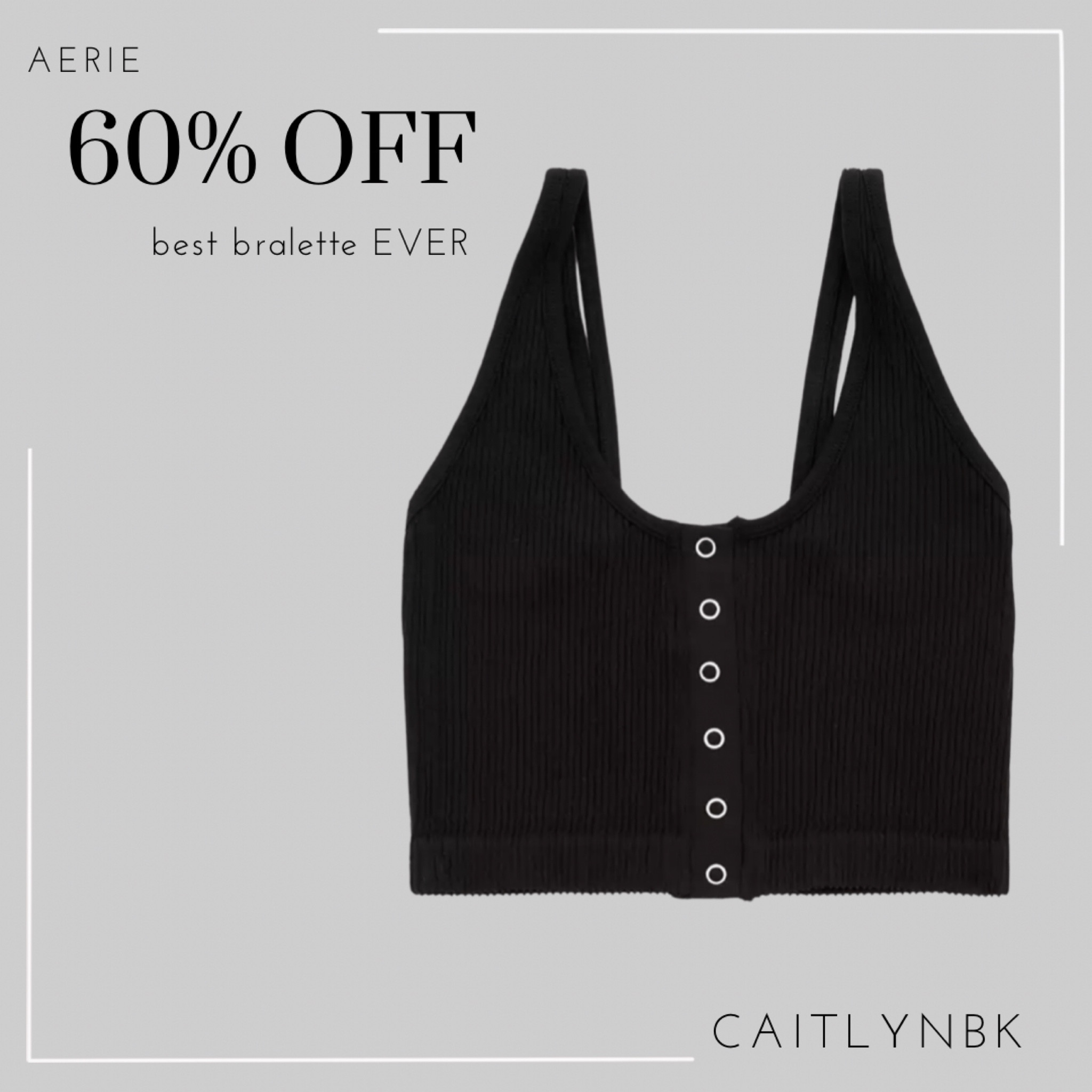 Awesome price alert! This Aerie bralette is one of my FAVS. So comfy and I love the front snaps  

#LTKFind #LTKfit #LTKsalealert