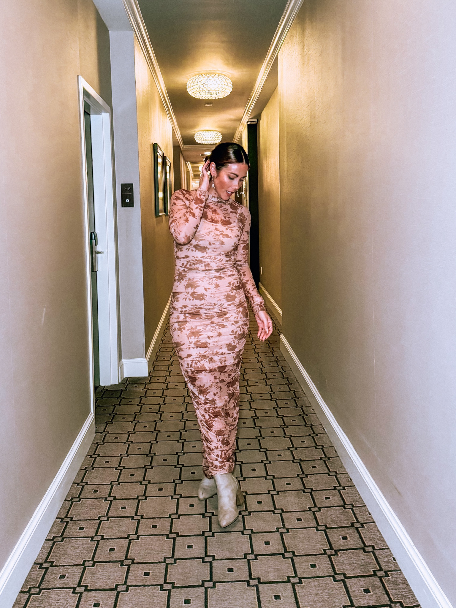 This dress was a MOMENT. I felt so good in it because of all of the ruching. It’s perfect for a spring wedding or evening wedding - or any special occasion! So so chic and comfortable. I’m in a size medium, for reference  

#LTKstyletip #LTKGala #LTKwedding