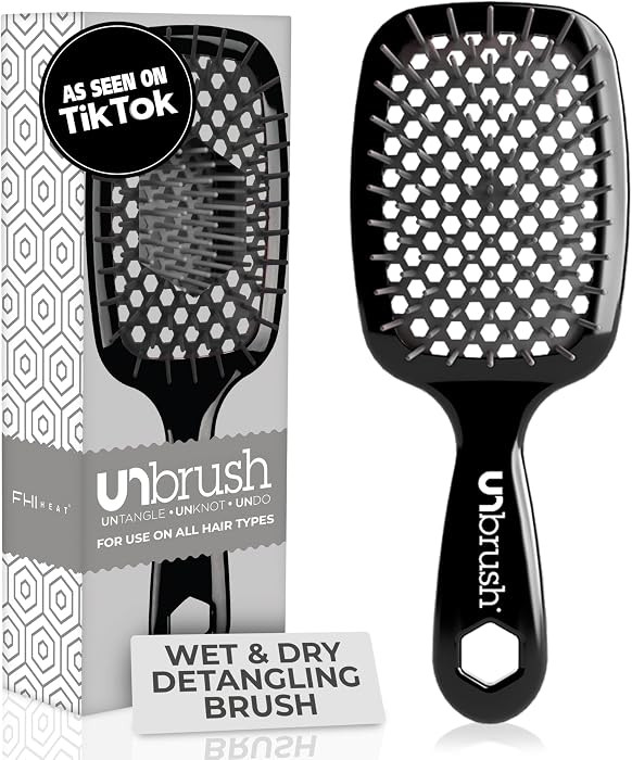 FHI Heat UNbrush Detangling Brush for Pain-Free Brushing on All Wet or Dry Hair Types — Durable... | Amazon (US)