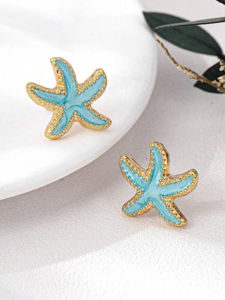 1 Pair Fashionable Gold Metal Multi-Layer Hoop Earrings | SHEIN