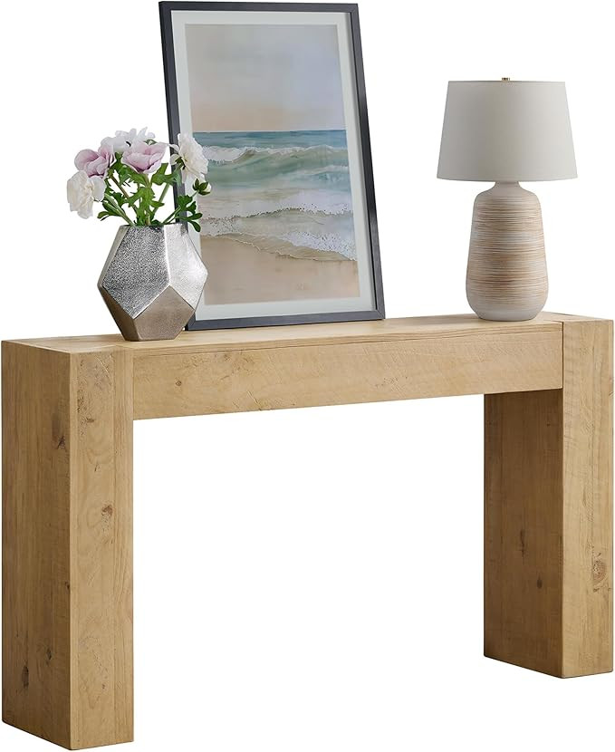 Alaterre Furniture Stockyard Solid Wood Console Table - 56 Inch Modern Farmhouse Entryway Table -... | Amazon (US)
