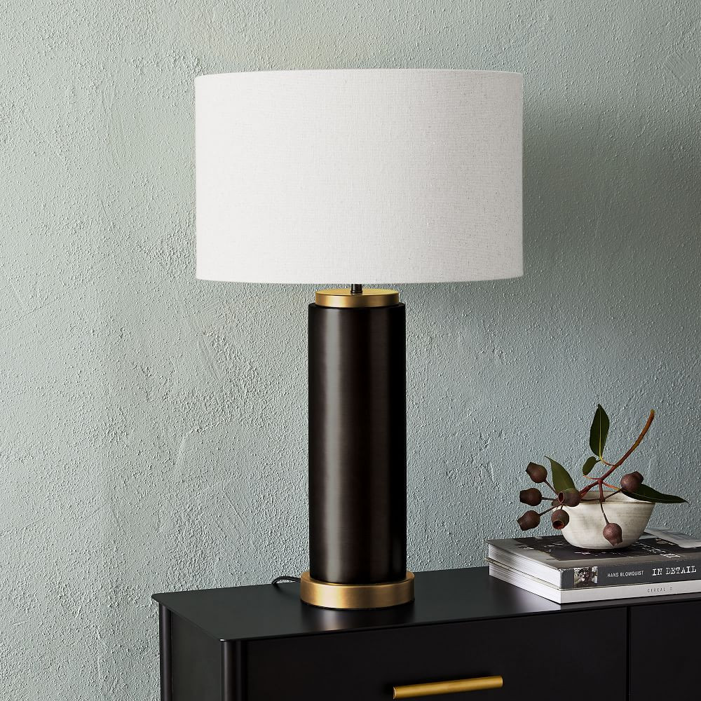 Pillar Metal USB Table Lamp (24.5") | West Elm (US)