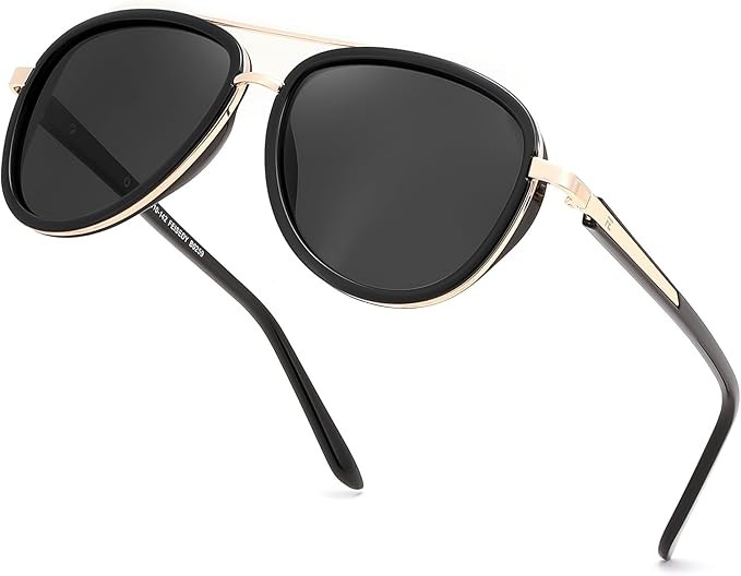 Retro Polarized Aviator Sunglasses for Women Men Vintage Square Sunglass With Classic Style B0259 | Amazon (US)
