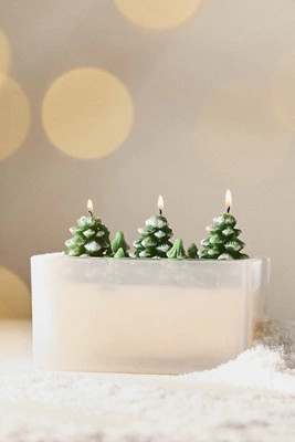 Woody Fresh Balsam & Cedarwood Christmas Forest Glass Candle | Anthropologie (US)