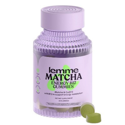 Lemme Matcha Gummies - Energy Metabolism Support - Matcha, CoQ10 & Vitamin B12 - 60ct | Target