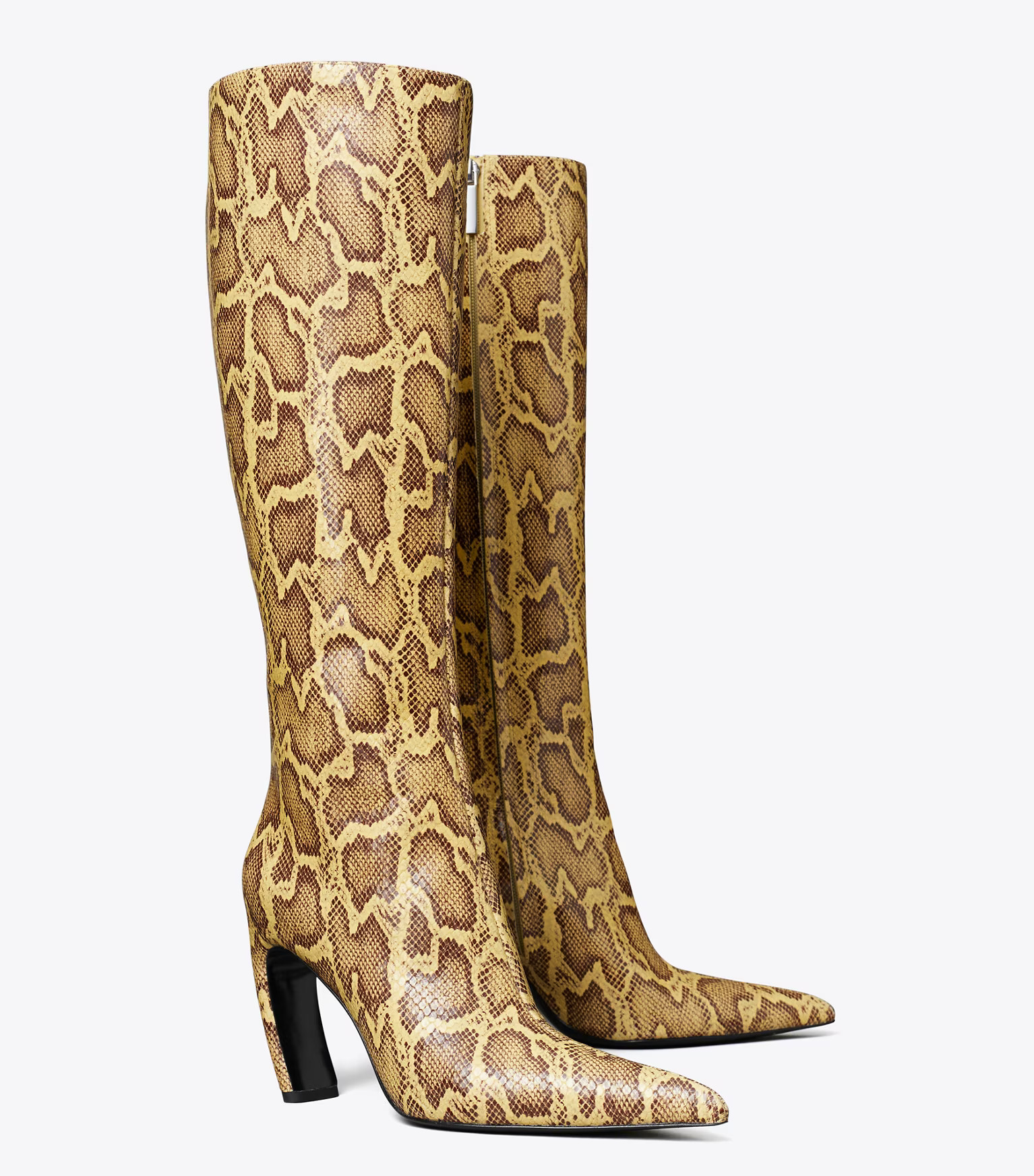 TALL SNAKE-EMBOSSED LEATHER BOOT | Tory Burch (UK)