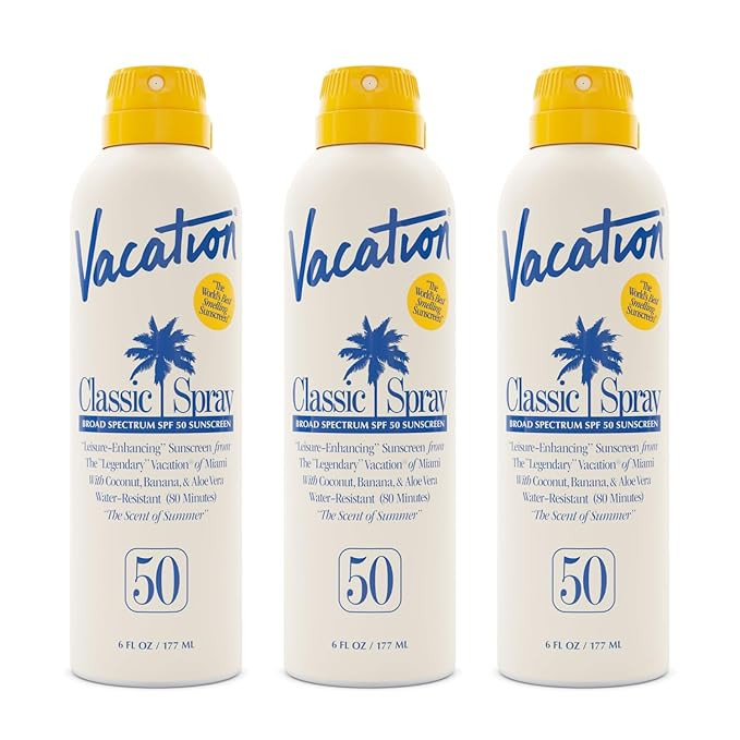 Vacation Classic Sunscreen Spray SPF 50, Water-Resistant, Lightweight, Transparent on All Skin To... | Amazon (US)