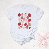 strawberry Shirt, Festival Aesthetic Birthday Foodie Clothing Botanical Fruit Shirt | Etsy (US)