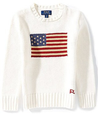 Polo Ralph Lauren Big Boys American Flag Sweater - S | Dillard's