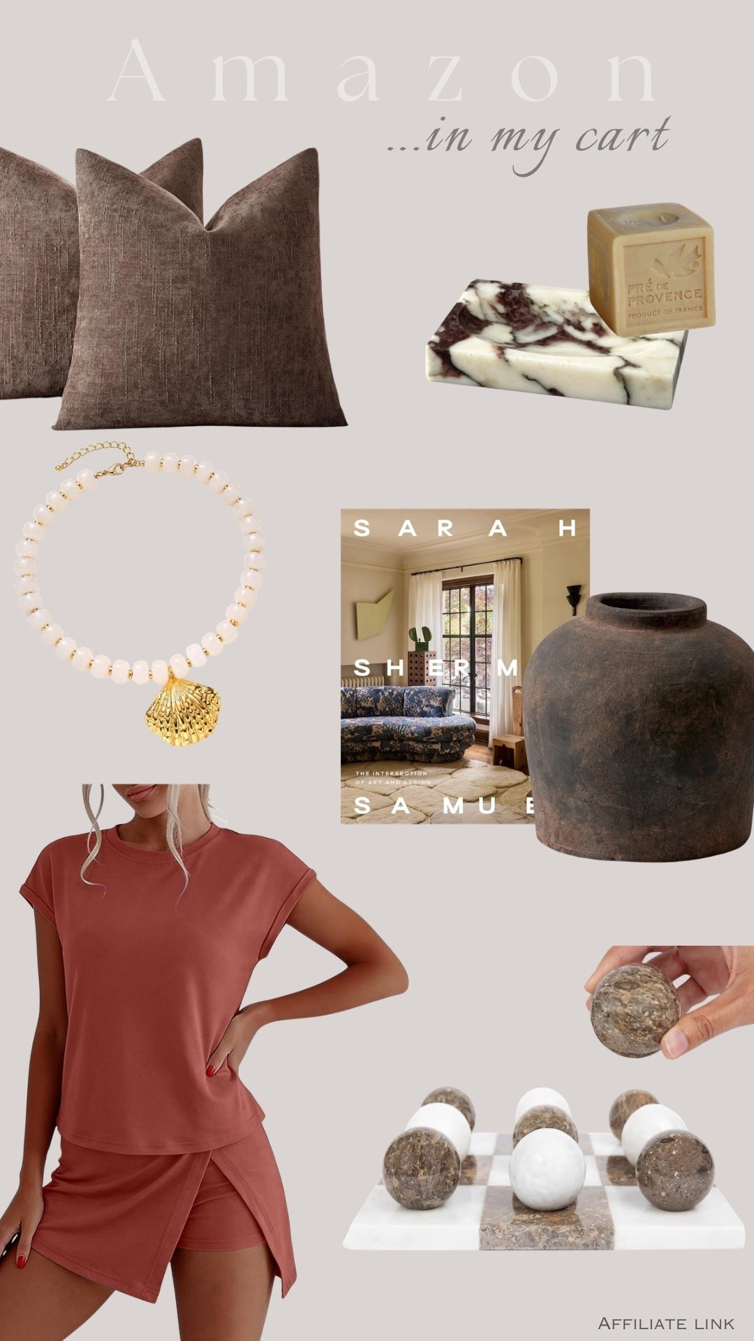 Things I’ve recently added to my cart!! 


Summer accessories, vintage case, home decor book, matching set, throw pillows, shell necklace, marble soap dish, marble accent, tabletop decor, coffee table decor, home decor 


#amazon #amazonfinds #homedecorfinds

#LTKHome #LTKootd