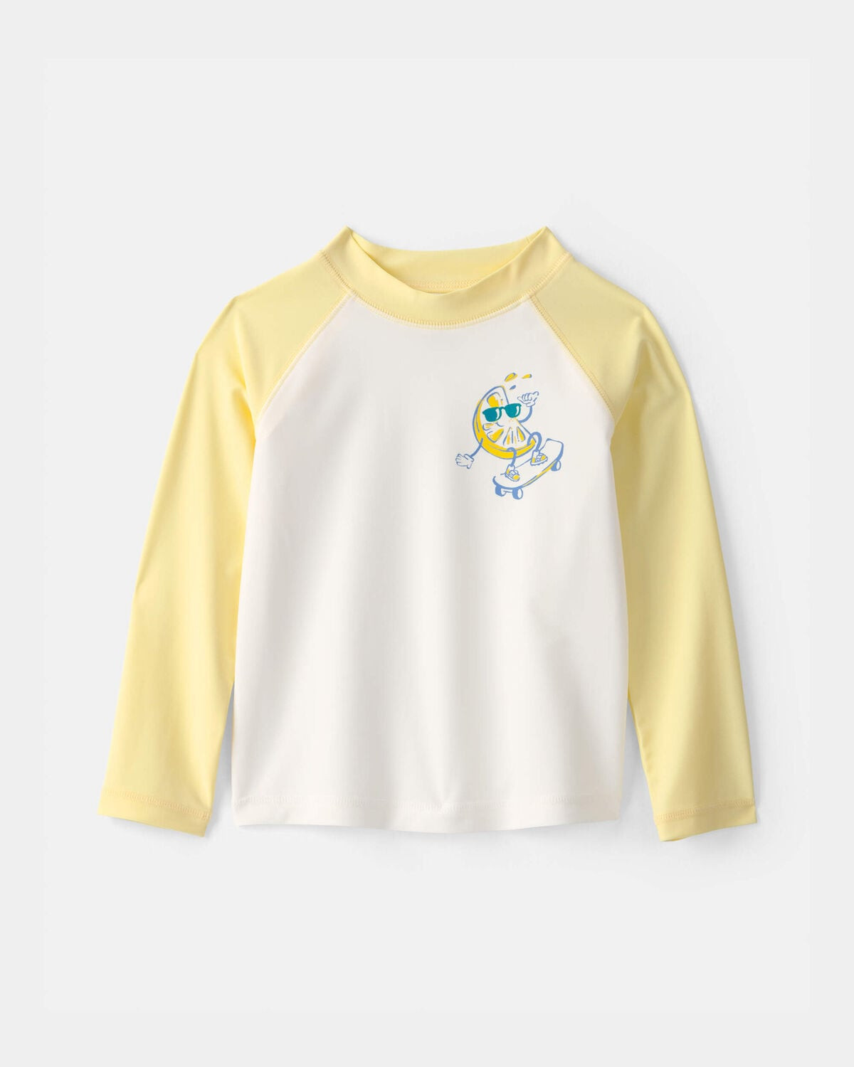 Toddler Boy Lemon Long-Sleeve Rashguard - Yellow/White | Carter's Inc