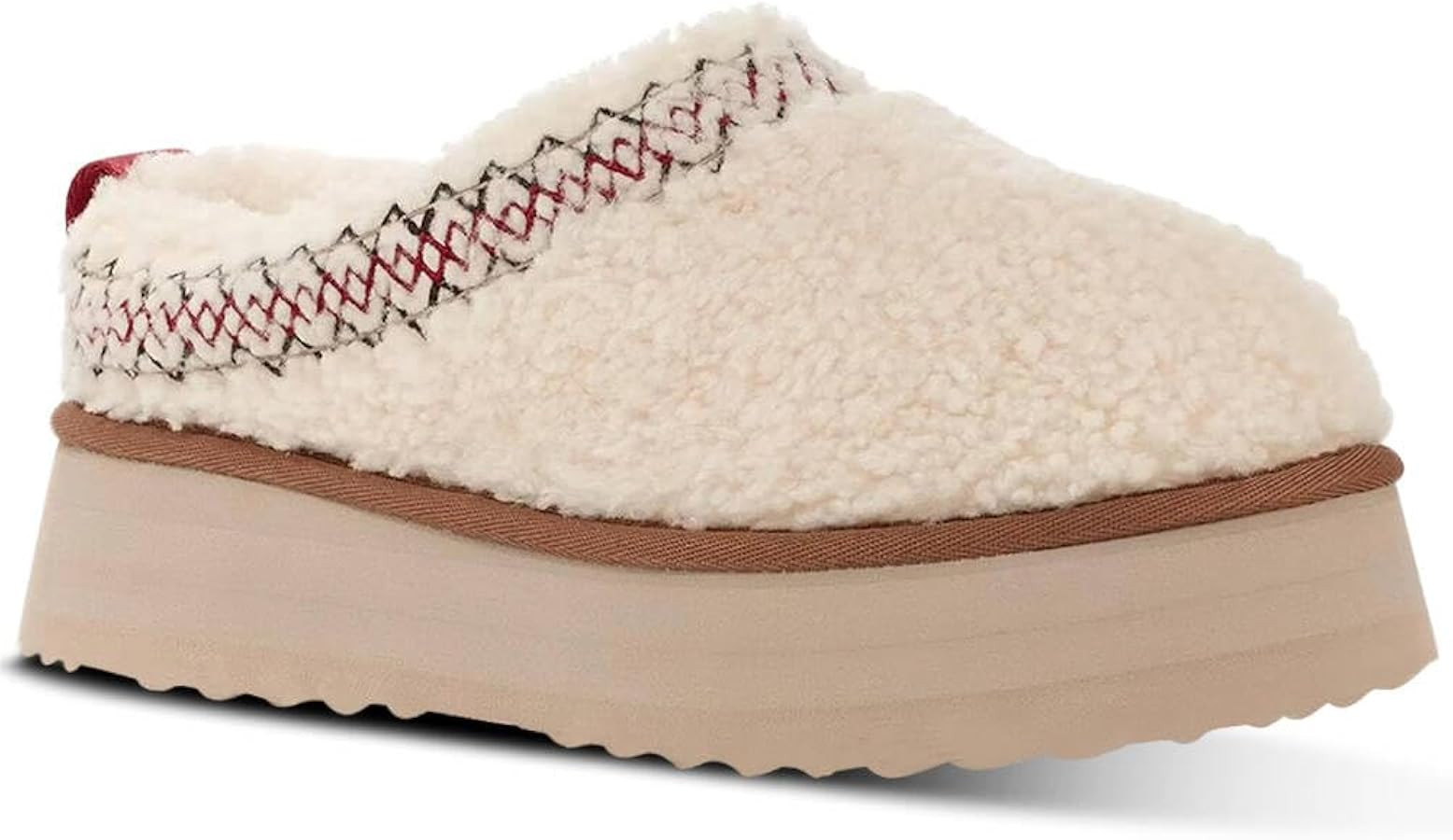 Women's Fuzzy Platform Slippers Boots Braid Slippers with Plush Fleece Lining Comfy Soft Non-Slip... | Amazon (US)