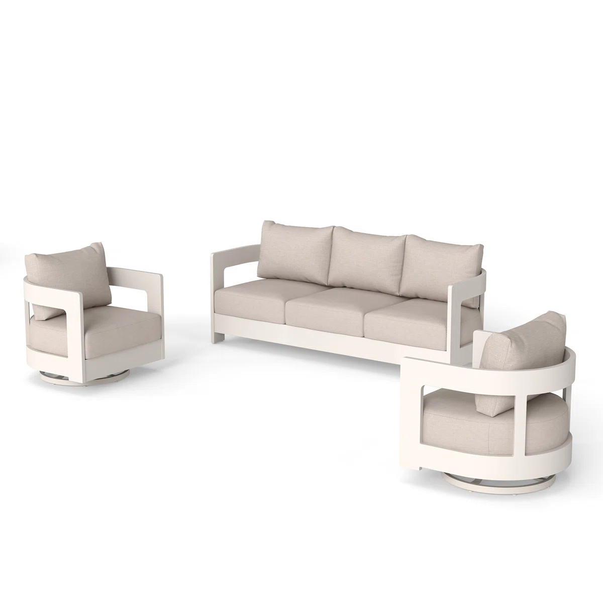 3 Piece Outdoor Seating Group With Sunbrella Cushions | Wayfair North America