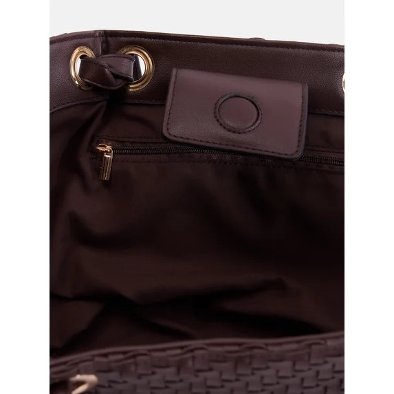 Scenario Women's Mini Clam Tote, Brown | Walmart (US)