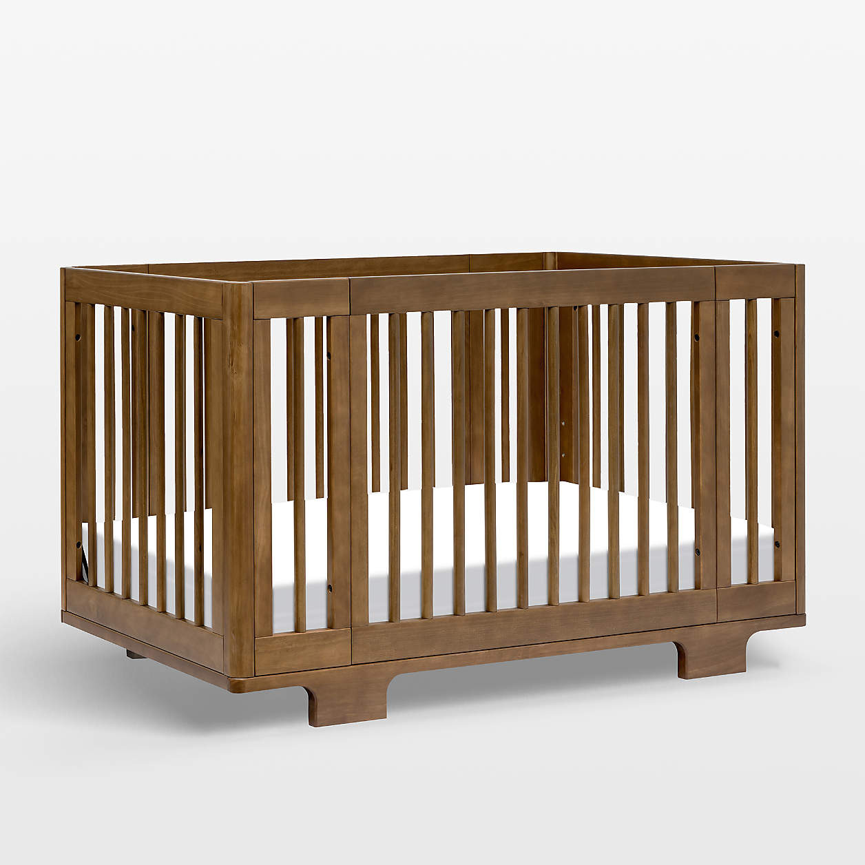 Babyletto Yuzu Walnut Wood 8-in-1 Convertible Crib + Reviews | Crate & Kids | Crate & Barrel