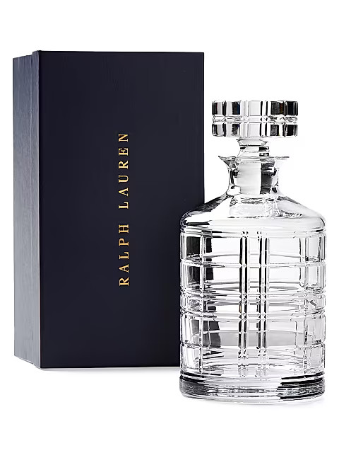 Hudson Plaid Decanter | Saks Fifth Avenue