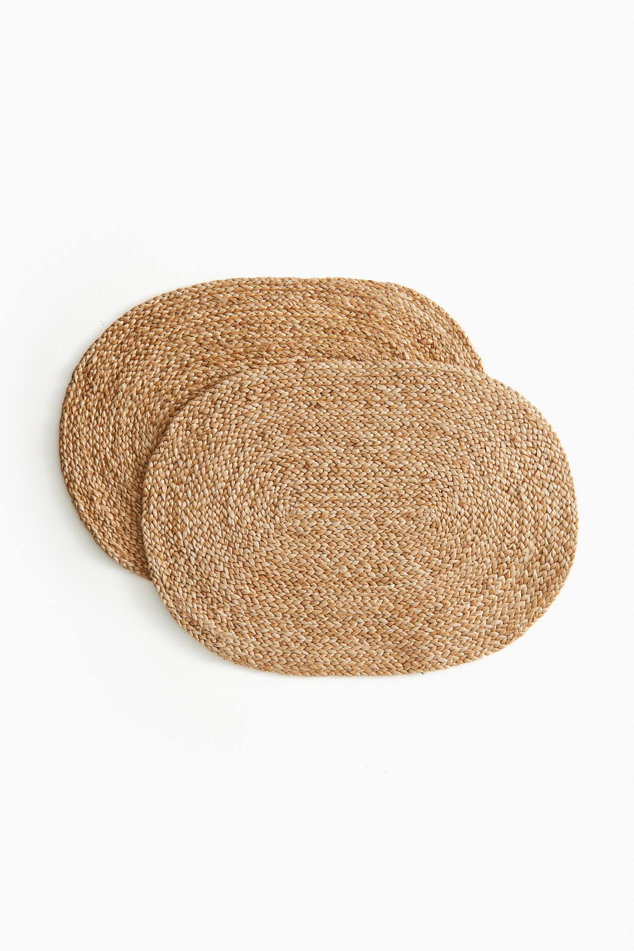 2-pack jute placemats - Beige - Home All | H&M GB | H&M (UK, MY, IN, SG, PH, TW, HK)