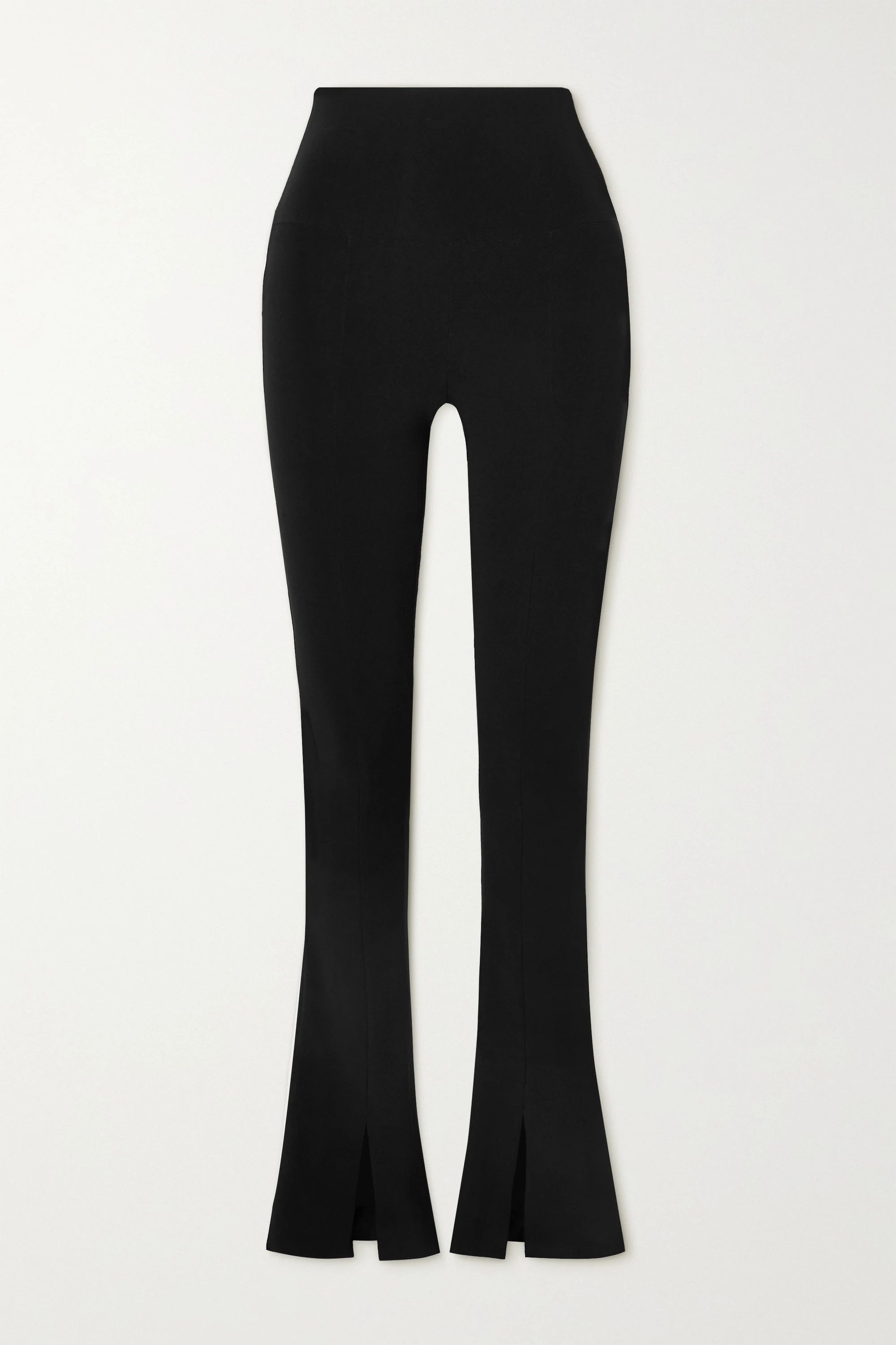Black Spat stretch-jersey flared leggings | Norma Kamali | NET-A-PORTER | NET-A-PORTER (UK & EU)