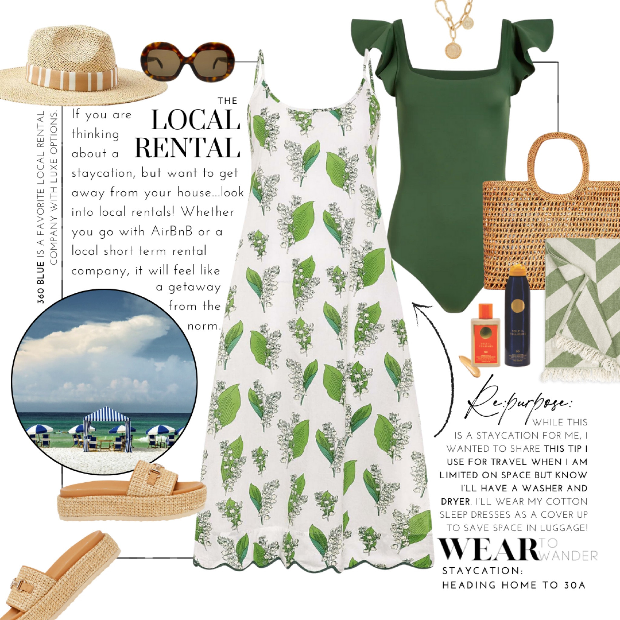 Today happens to be my sweet mom’s birthday, so what better time than to take you all with me on a staycation in my hometown area. From an early age she taught me about the 10 minute vacation where she’d get away to the beach and watch the waves come in. This was a regular occurrence for her and from time to time I’d go with her.

We’d dig out feet into the sand and focus on the crashing waves. I always knew our time was up when my feet had sunk in and my ankles were now covered. Sometimes we’d talk when the waves were quieter but most of these little vacations were spent in silence. Much can be said and felt even in silence, and getting to that place of quiet comfort is the vacation I often need. So whether you have ten minutes, or a whole weekend to explore I hope you take this as a sign to enjoy where you’re living. Find your spot for a ten minute vacation and mentally take it easy. 

Many of your are heading to my hometown area of 30a and Destin this spring and summer, so I’m sharing my favorite spots from a true local’s perspective. If you are heading there and have a question about it, please reach out! I love my beach town home and will happily answer questions you have.  

Tonight’s looks all include pieces from @heidicareydesigns. I’d highly recommend their beautiful line of pajamas and accessories for your staycation starting point! #heidicareydesign 



#LTKtravel #LTKover40 #LTKstyletip