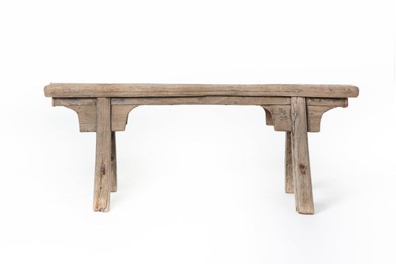 Rustic Chinese wooden bench - Old unique wooden benches - vintage weathered wood | Etsy (US)