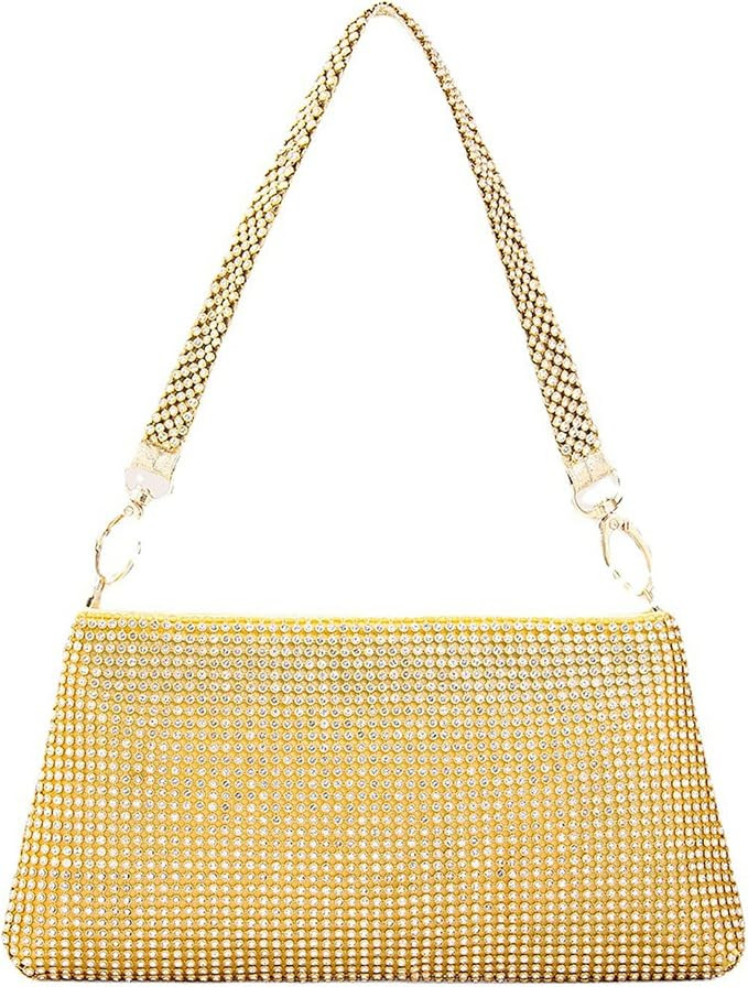 Fashion for Evening Bag Bling Purses Underarm Shoulder Bag Handbag for Women Girl Valentine's | Amazon (US)