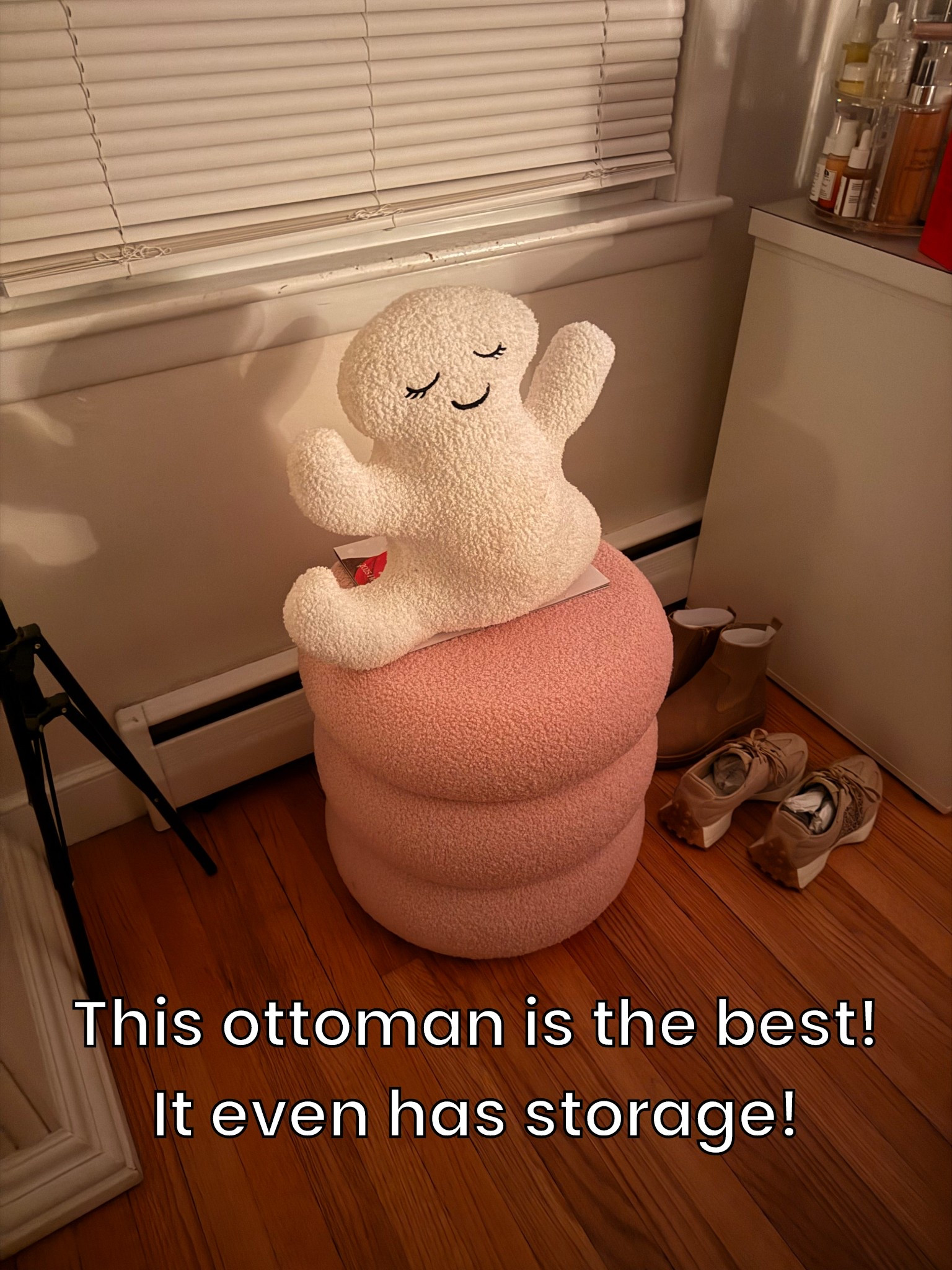 I’m obsessed with this ottoman. Lots of colors. My daughter has one in her room too! Seriously the best. My ghost is from marshals  

#LTKHome #LTKStyleTip #LTKOver40