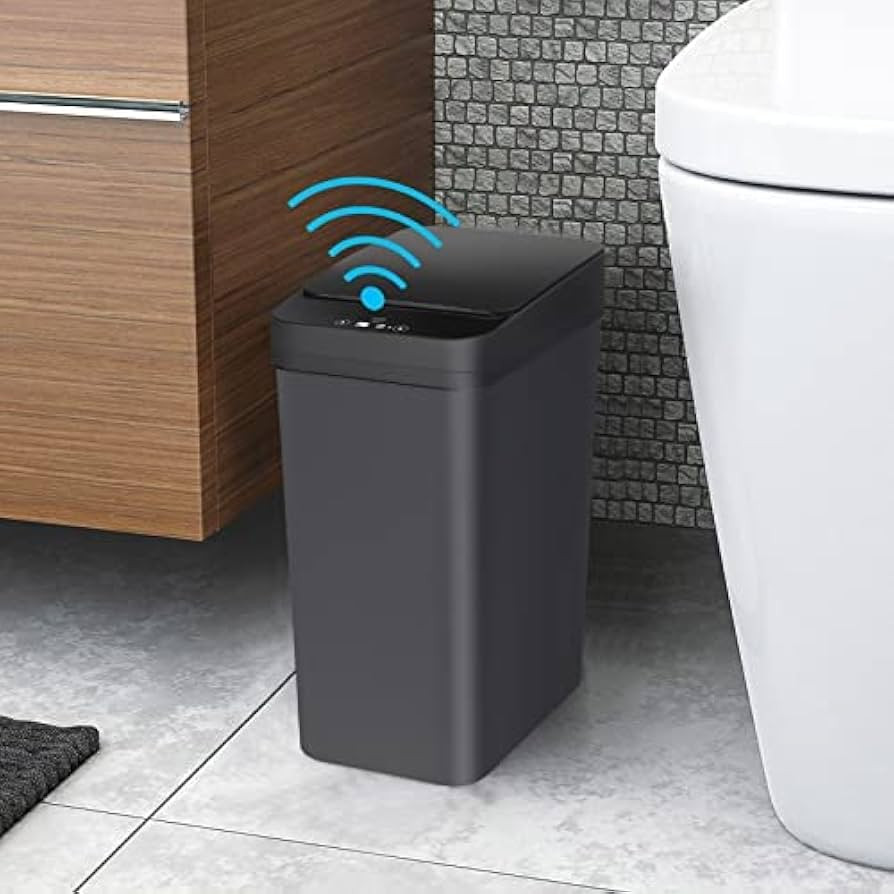 Anborry Bathroom Touchless Trash Can 2.2 Gallon Smart Automatic Motion Sensor Rubbish Can with Li... | Amazon (US)