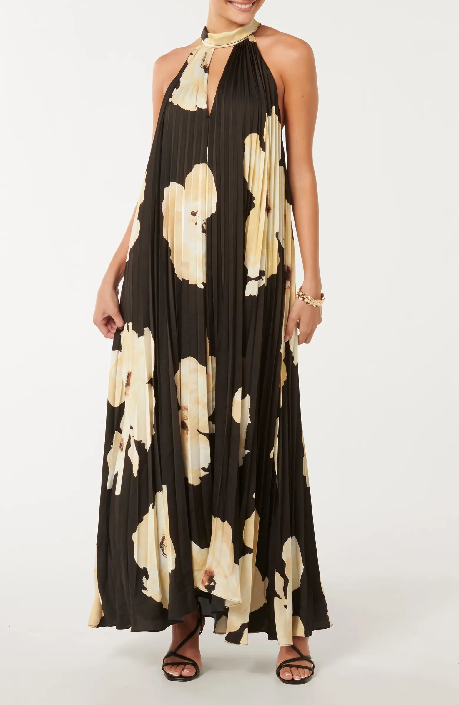Saylor Floral Pleated Maxi Dress | Nordstrom