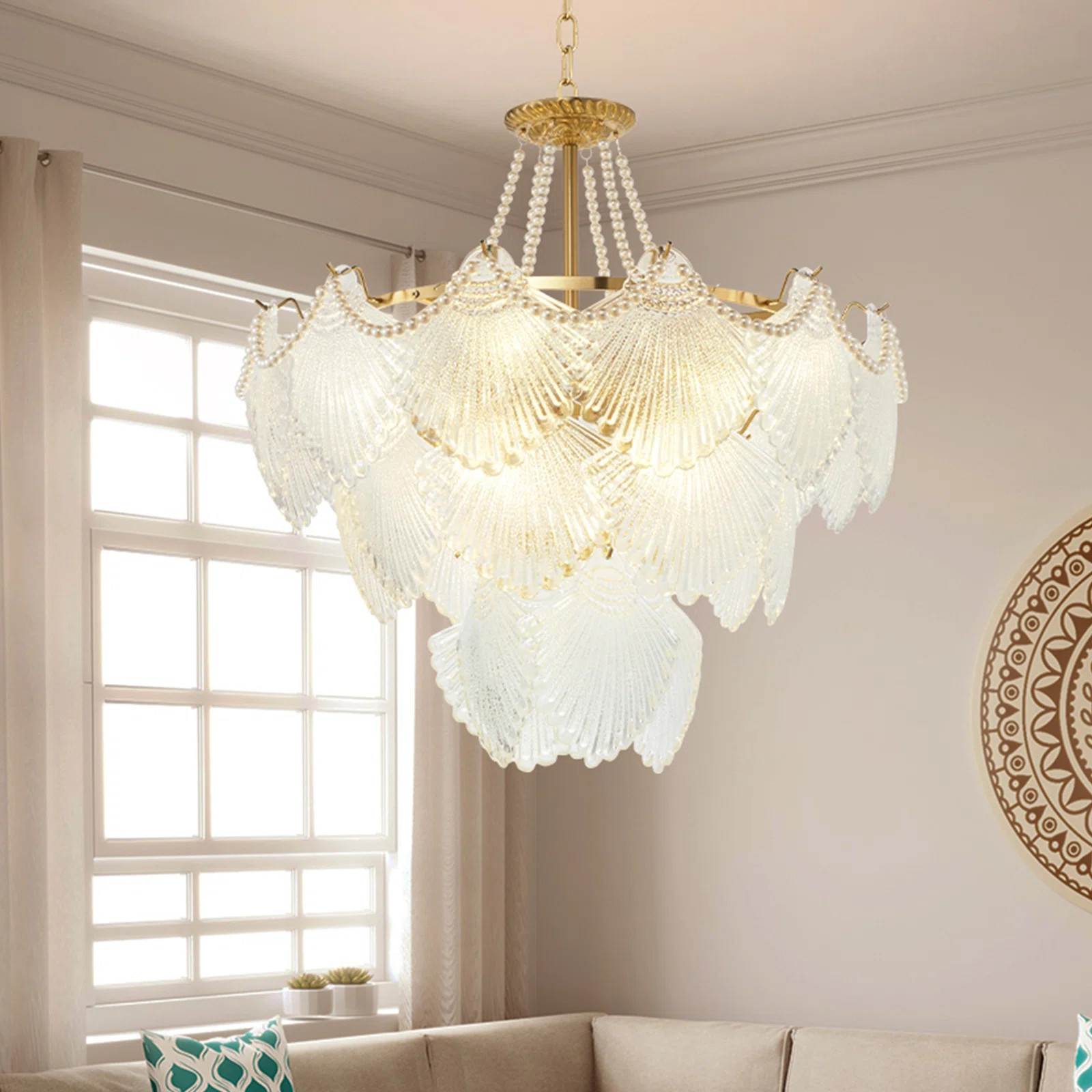 Jabali 8 - Light Dimmable Tiered Chandelier with Gold Finsh | Wayfair North America