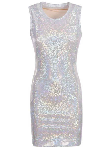 Saks Potts Vision Shimmer-Effect Sleeveless Mini Dress | Cettire Global