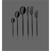 Black Titanium Cutlery Set, Shiny Stainless Steel 72 Gold Pieces Tableware Plated Flatware Set | Etsy (US)