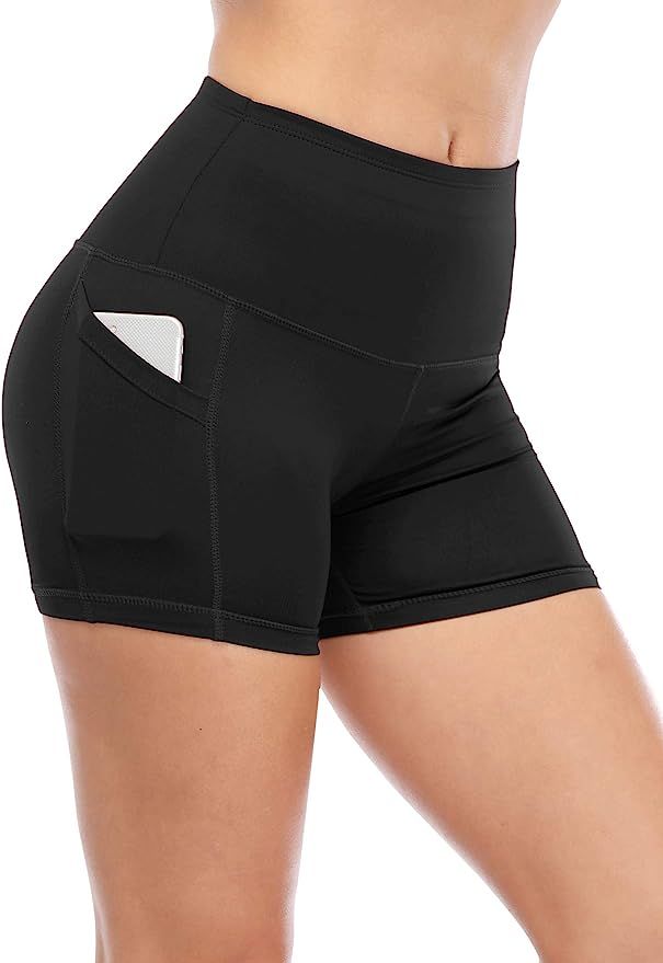 Cadmus Women's High Waist Running Workout Short Out Pockets | Amazon (US)