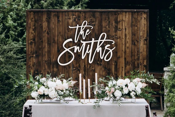 Last Name Wood Sign Family Name Sign Wood Large Wedding Last - Etsy | Etsy (US)