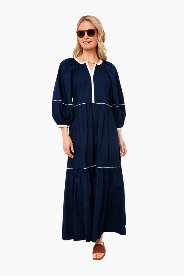 Navy And White Demi Dress | Tuckernuck (US)