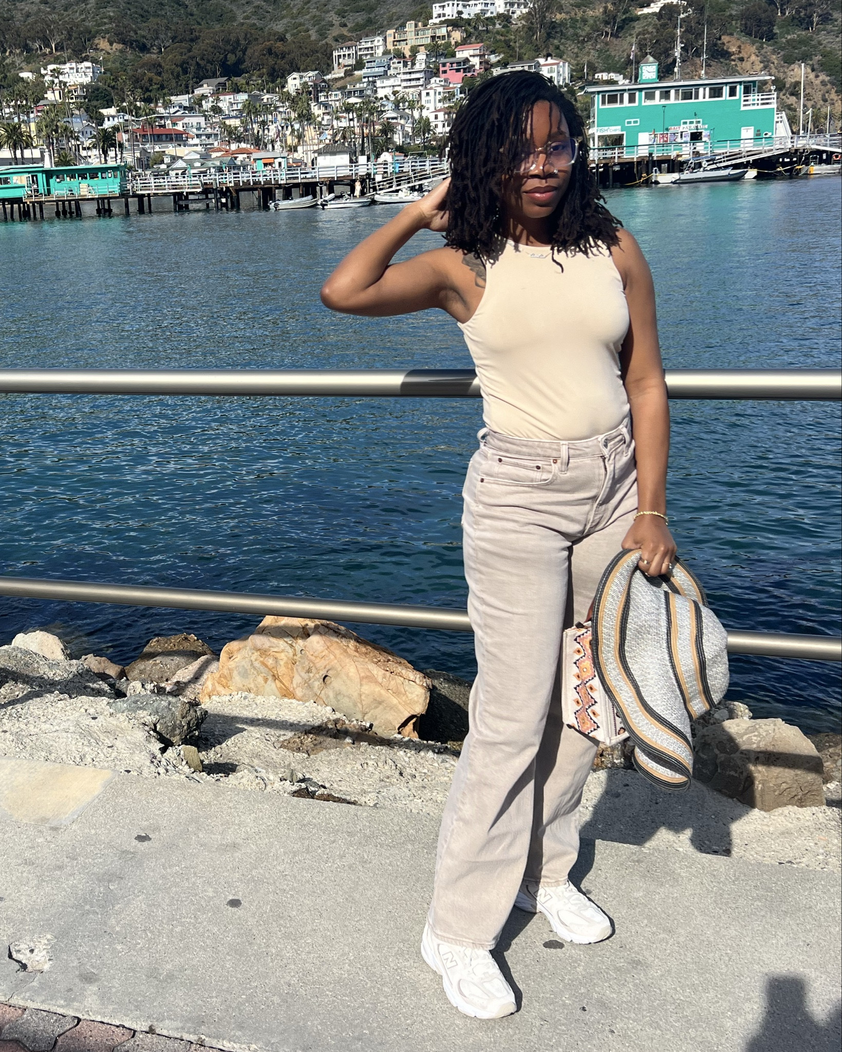 These Abercrombie High Rise 90s Straight Jeans are the best fitting jeans I have in my closet! The fit and comfortability is immaculate. I usually thrift all my jeans but these are the one brand I’ll buy retail! The new balance shoes are always a favorite, these are listed to!
