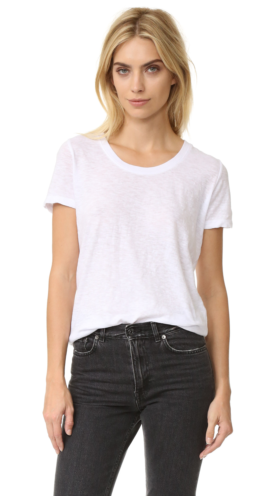 Monrow Oversize Crew Neck Tee - White | Shopbop