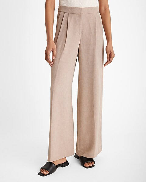 Stylist High Waisted Textured Wide Leg Pant | Express
